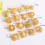 10pcs copper plated gold pearl  spacer beads - drum bead - tube spacer beads - beads for you