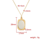 1 pc gold and silver Stainless Steel necklace with Custom Laser Engraved rectangular pendant  and Stamping Blanks oval charm