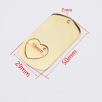 1 pc gold and silver Stainless Steel Custom Laser Engraved  and Stamping Blanks  rectangular pendant