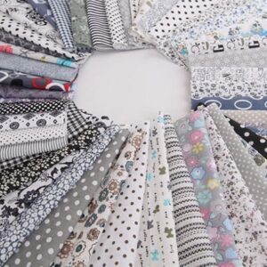 scrap bundle - fabric scraps cotton - fabric remnants - flower fabric scrap 7pcs-