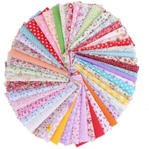 scrap bundle - fabric scraps cotton - fabric remnants - flower fabric scrap 50pcs-Thin Cotton Fabric Bundle