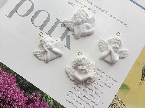 4pcs Resin 3D Angel Charms - Perfect for Women, Girls, and Baby Gifts