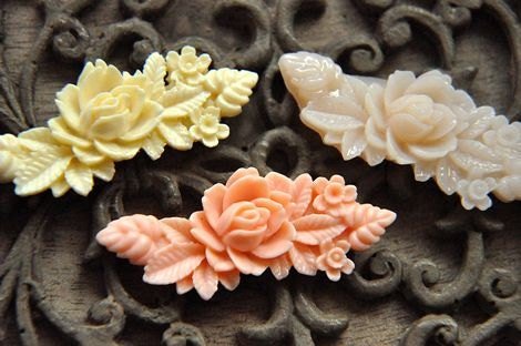 Flatback Resin Flower Cabochons for DIY Craft Supplies