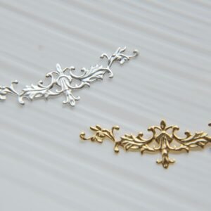 Gold/Silver Plated Filigree Flower Wraps Connectors Charm Pendant for Necklace Jewelry Making Findings