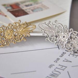 Gold/Silver Plated Filigree Flower Wraps Connectors Charm Pendant for Necklace Jewelry Making Findings