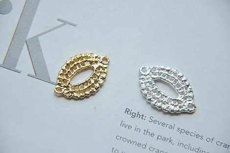 marquise cabochon - silver lace jewelry - filigree findings - 6pcs raw brass plating marquis shape  lace Pendant