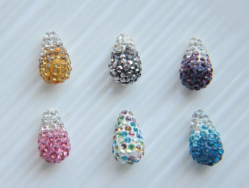 Rhinestone Ball Separated Beads  Scrub Balls-8pcs  colorful  diamond drop ball bead