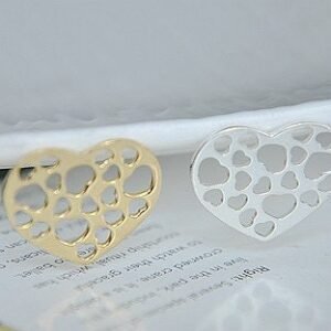 infinity heart charm - gold filigree heart - silver filigree heart - 8 pcs