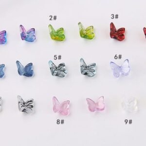 butterfly charms - butterfly ornament - insect jewelry -20pcs resin butterfly pendant finding xmv17