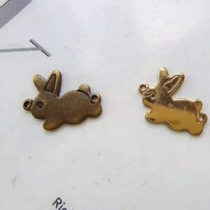 10 pcs rabbit charms - rabbit jewelry - rabbit ornament -  Running Rabbit Bunny Animal