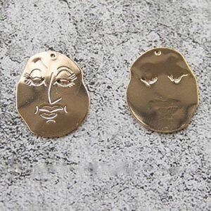 face charm - abstract face - face jewels - abstract face art  6pcs msx25