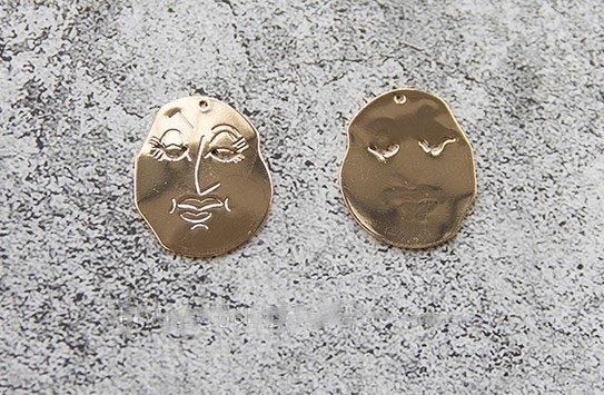 face charm - abstract face - face jewels - abstract face art  6pcs msx25