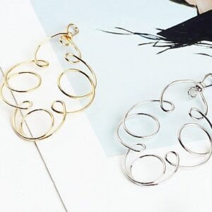 spiral charm - spiral wire - spiral connector  - 6pcs Winding clouds spiral earrings pendant