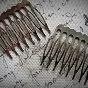 steel hair comb - filigree hair comb - antique hair comb - 10 pcs steel  hair comb    finding