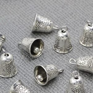 jingle bell charm - Bell charms - 10pcs  alloy plated antique silver  bell Pendant msx39