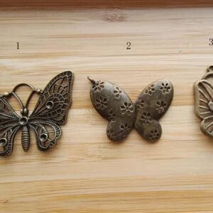 butterfly charms - alloy butterfly - bowknot charm -10 pcs antique bronze  plating butterfly    pendant finding