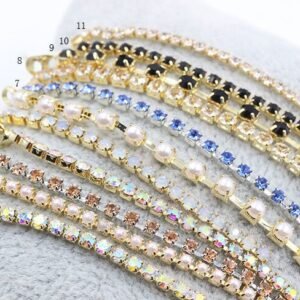 6 pcs Rhinestone cup chain - rhinestone trimming - beaded chain jewelry  - Drill chain Pendant  finding