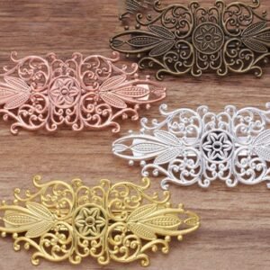 5 pcs hair clip women - brass hair pin - vintage style  raw Brass plating antique bronze  hair pin   finding