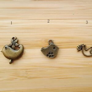 Antique Bronze bird charm pendant-10 pcs  antique bronze  plating bird connector  pendant finding