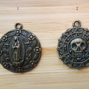 5pcs Vintage Virgin of Guadalupe Medal Pendant - Catholic Patron Saint Jewelry Charm for Necklaces