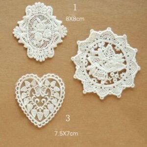 Ivory Lace Appliques | Cotton Patches for Clothing Decoration