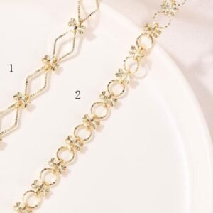 Figaro chain - cable link chain - dainty gold  chain - unique gold chain - thick gold   chain  - 50cm