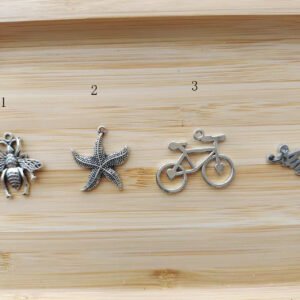 10pcs starfish charms- antique silver bee - bike charm pendant finding