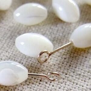 natural shell bead-10pcs natural shell bead white