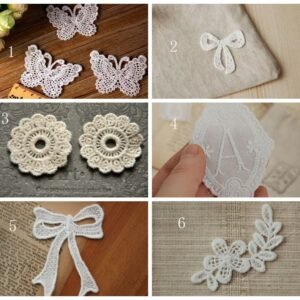 Ivory Lace Appliques | Cotton Patches for Clothing Decoration