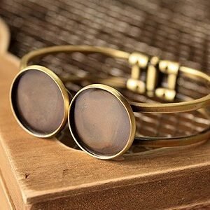 5pcs cuff bracelet blank  -  Bracelet Bezels  - Cuff Bezel Bangle -Glass Cabochon Bracelet