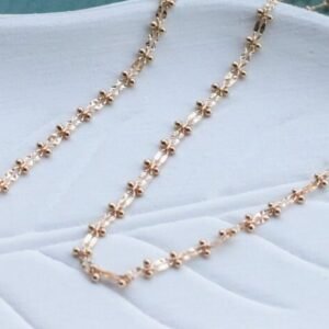 Figaro chain - cable link chain - dainty gold chain - unique gold chain - link chain necklace  - 50cm raw Brass plating gold chain