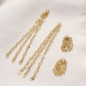 4pcs gold tassel dangle - gold tassel pendant - unique gold pendant - brass plated gold Irregular tassel earrings pendant