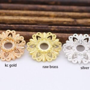 8pcs filigree findings - filigree connectors -filigree cab  -  brass filigree setting