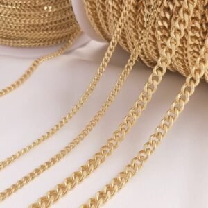 cable link chain - gold rolo chain - dainty gold chain - gold Curb  chain - link chain necklace  - thick gold chain - 1 meter