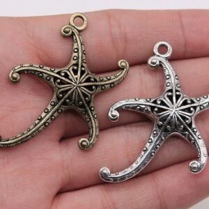 starfish charms- antique  bronze  starfish  charm pendant finding 4pcs