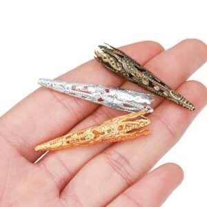 Long Cone Filigree Torch Bead Cap for Jewelry Making Findings 10pcs