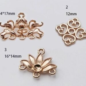 6pcs filigree jewelry findings - Brass Filigree Connectors  Setting Cab Base For DIY Jewelry Making