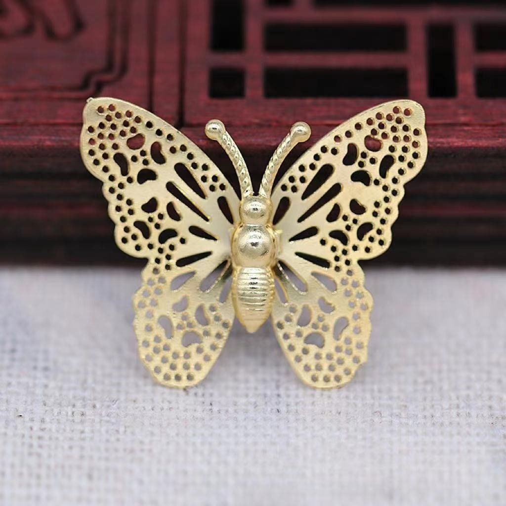 10pcs Exquisite Butterfly Filigree Jewelry Findings - Intricate Butterfly Filigree Connectors and Wraps for DIY Jewelry Making