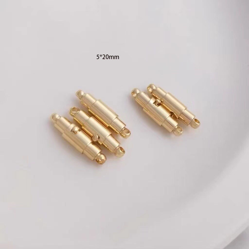 6pcs Gold or Silver Barrel Magnetic suction buckle  for DIY Necklaces & Bracelets