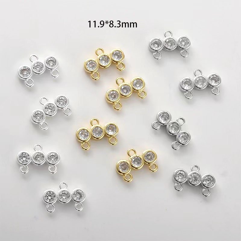 6pcs Mini Gold link Charm Connector - Link for DIY Necklace & Bracelet Jewelry Making