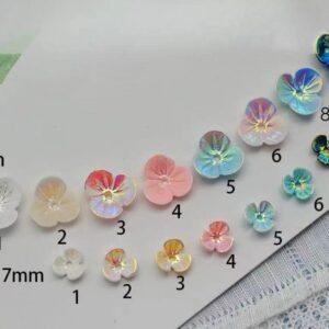 20pcs Cherry Blossom Flower Beads - Colorful Acrylic and Resin sakura flower Beads for Jewelry Making