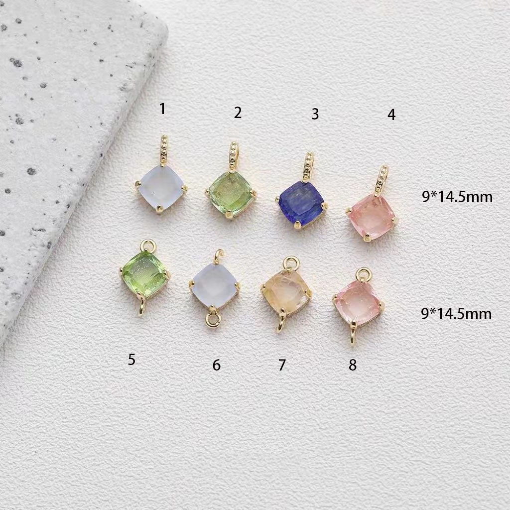 4pcs 14K Gold Filled Micro Pave Diamond Charm - Dainty Pendant for Minimalist Jewelry Making