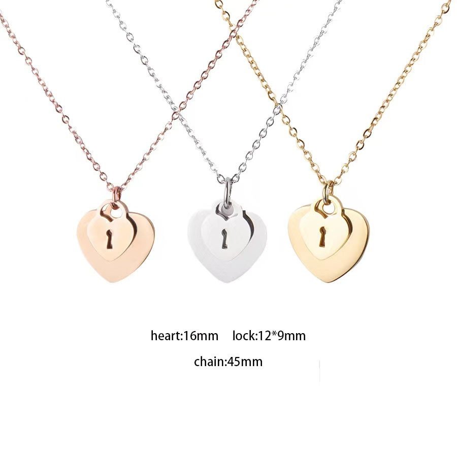 1 pc gold and silver Stainless Steel necklace with Custom Laser Engraved and Stamping Blanks heart charm