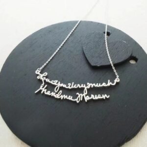 Custom Handwriting Jewelry • MINIMALIST Necklace • Dainty Name Necklace • Script Name Necklace• Mother's Gift