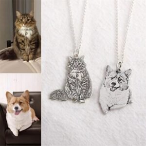 Pet Photo Necklace • Picture Necklace • Personalized Cat Necklace • Custom Dog Necklace • Pet Memorial Gift • Pet Lover Gift