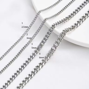 1 meter silver plated brass Curb chain - dainty silver chain - unique silver chain - thick silver chain