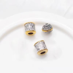 4pcs drum bead - tube spacer beads - metal drum beads- tube spacer beads - beads for you