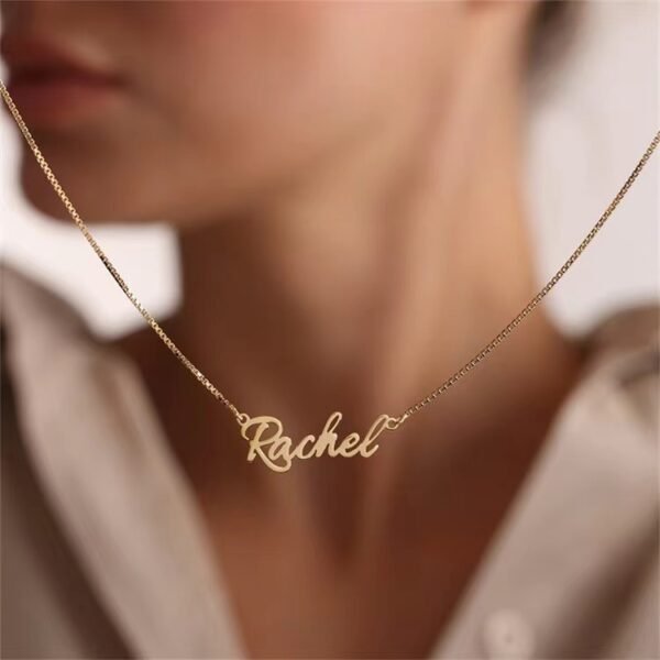 Personalized Name Necklace - Gold Name Necklace with Box Chain - Perfect Gift for Her • Personalized Gift