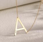 Sideways Initial Necklace • Large Initial Necklace • Oversized Letter Necklace • Monogram Necklace • Bridesmaids Gifts