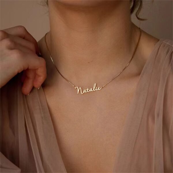 Personalized Name Necklace - Gold Name Necklace with Box Chain - Perfect Gift for Her • Personalized Gift